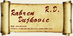 Rabren Dujković vizit kartica